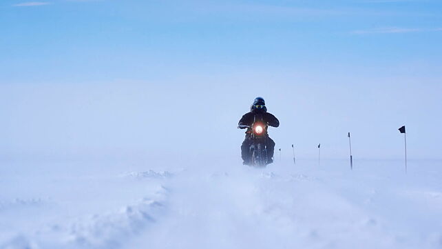 Royal Enfield and its 16-bit pixel adventure from Antarctica