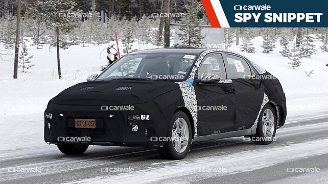 India-bound New-gen Hyundai Verna spied testing in the snow