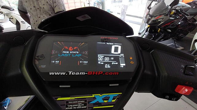 New TVS Ntorq 125 XT spotted at dealership ahead of India launch - BikeWale