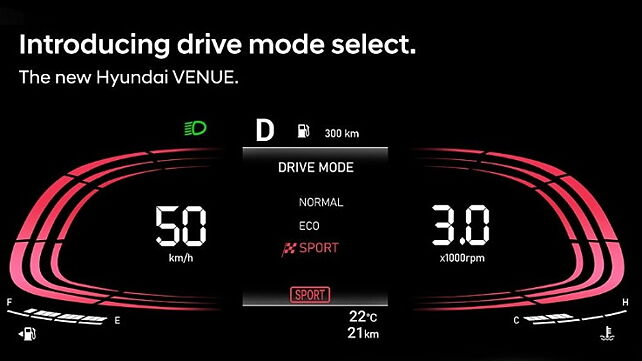 2022 Hyundai Venue drive modes showcased ahead of India launch