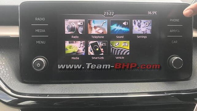 Skoda Slavia spotted with a smaller eight-inch infotainment system 