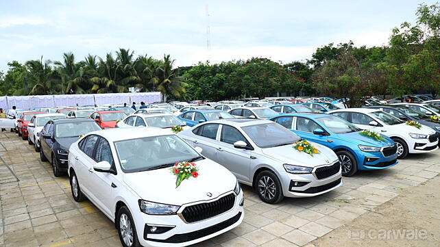 125 units of Skoda Slavia delivered together in Coimbatore
