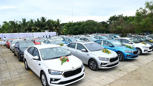 125 units of Skoda Slavia delivered together in Coimbatore 125 units of Skoda Slavia delivered together in Coimbatore