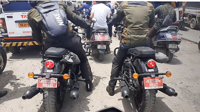 Royal Enfield Shotgun 650 spotted testing again in India