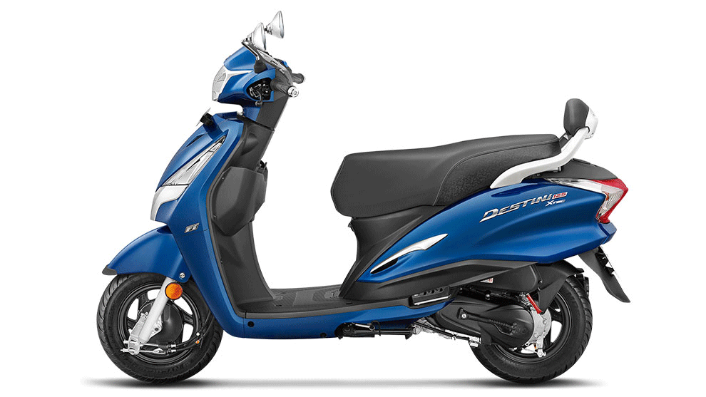 Hero Destini 125 Xtec Right Front Three Quarter Image - BikeWale