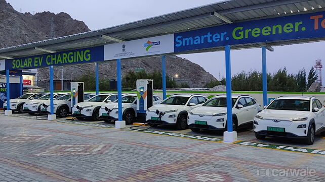 CESL installs solar-powered EV charging station in Ladakh