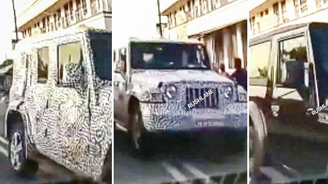 New five-door Mahindra Thar spotted again; front design leaked