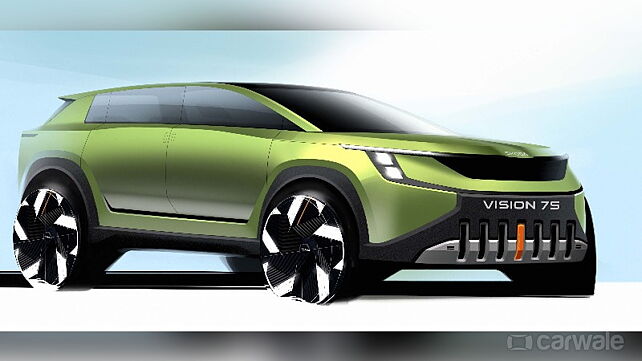 Skoda Vision 7S Concept teased in design sketch
