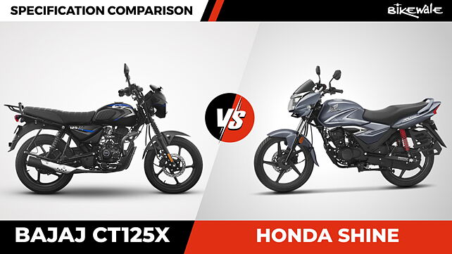 Bajaj CT125X vs Honda Shine: Specification Comparison