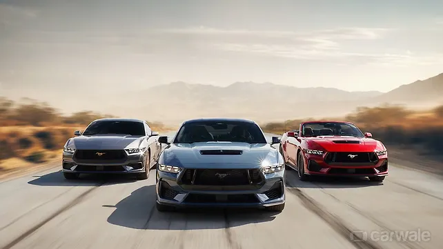 New Ford Mustang unveiled with V8 and six-speed manual gearbox New Ford Mustang unveiled with V8 and six-speed manual gearbox