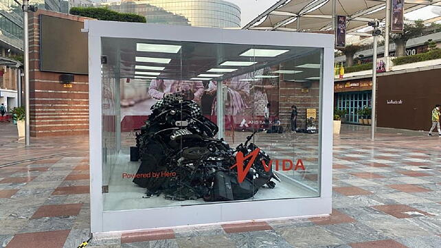 The installation showcases actual parts and prototypes that were tested at the vehicle maker The installation showcases actual parts and prototypes that were tested at the vehicle maker