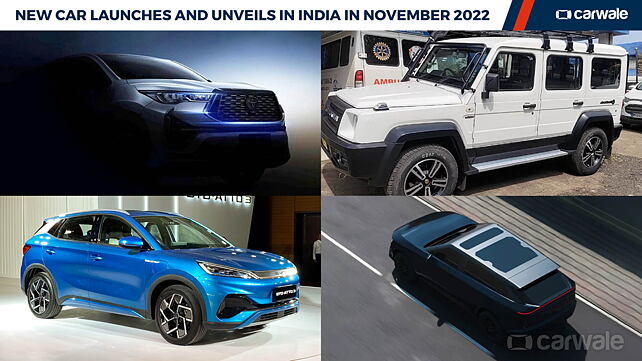 New car launches and unveils in India in November 2022