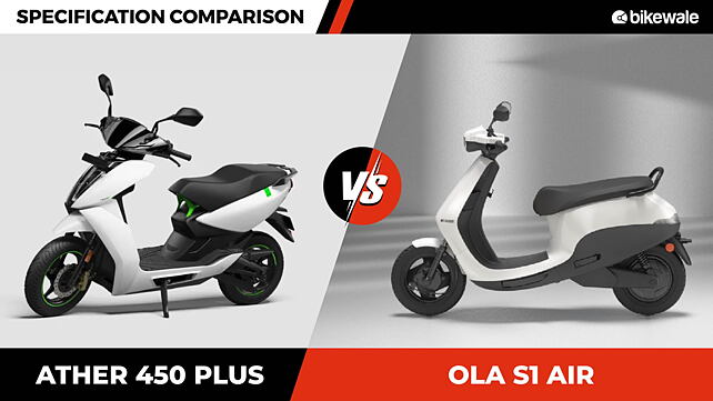 Ather 450 Plus Gen 3 vs Ola S1 Air: Specification Comparison