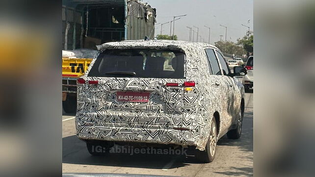 Innova Hycross spied testing ahead of the official unveiling