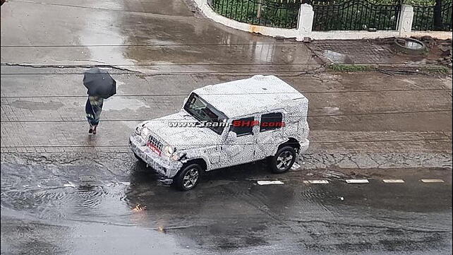 Mahindra five-door Thar spied; top view reveals a single-pane sunroof