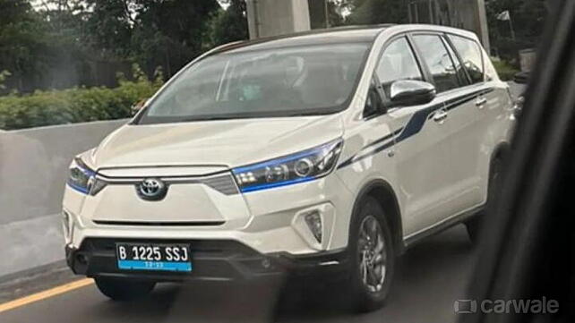 Toyota Innova Crysta EV spied testing for the first time