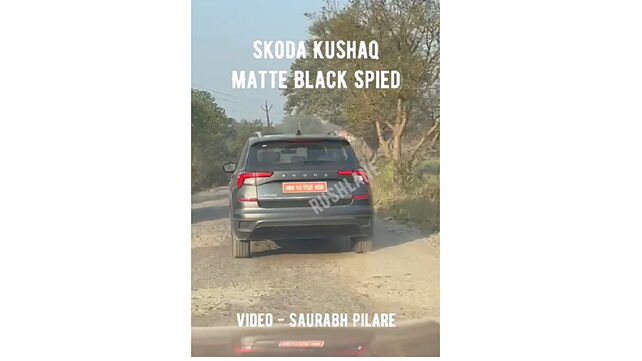 Skoda Kushaq matte black edition spotted; India launch soon?