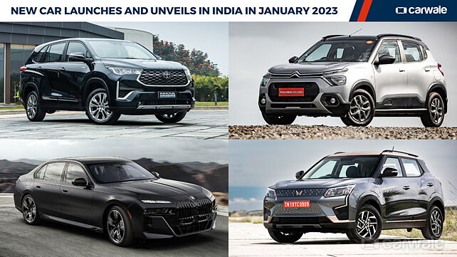 New car launches and unveils in India in January 2023