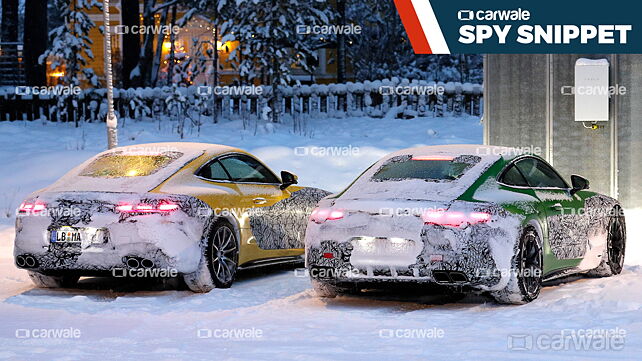 Sleeker Mercedes-AMG GT facelift spied testing in snow