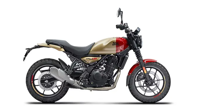 รถจักรยานยนต์ Royal Enfield Guerrilla 450 มุมมองด้านขวา รถจักรยานยนต์ Royal Enfield Guerrilla 450 มุมมองด้านขวา