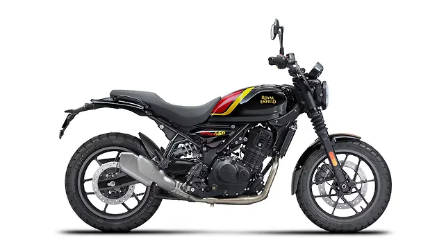 รถจักรยานยนต์ Royal Enfield Guerrilla 450 มุมมองด้านขวา รถจักรยานยนต์ Royal Enfield Guerrilla 450 มุมมองด้านขวา