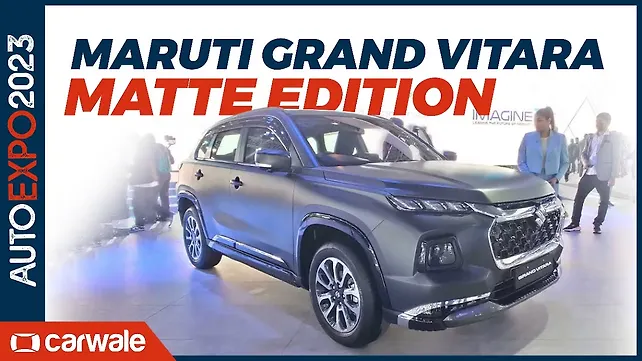 Maruti showcases Matte edition Grand Vitara at Auto Expo 2023 - CarWale