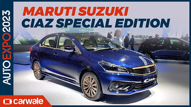 Maruti Suzuki Ciaz special edition displayed at the Auto Expo 2023
