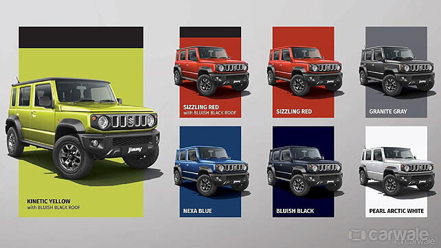 Maruti Suzuki Jimny to be offered in seven colours