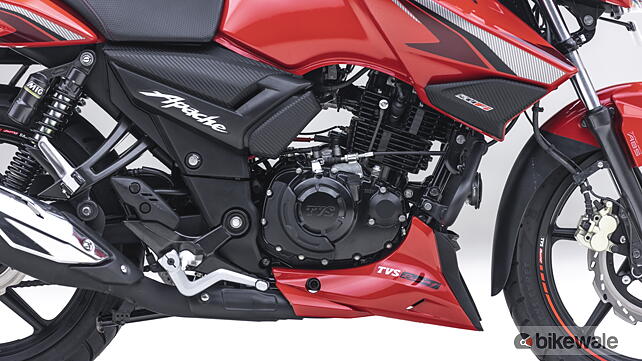 TVS Apache RTR 160 Engine From Right