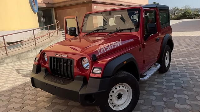 Mahindra Thar RWD base variant reaches dealerships - CarWale