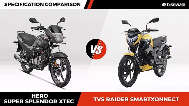 Hero Super Splendor Xtec vs TVS Raider SmartXonnect: Specification Comparison