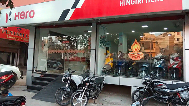 A Hero MotoCorp dealership