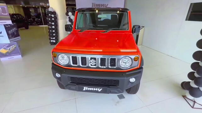 Maruti Suzuki Jimny Red colour showcased at dealerships