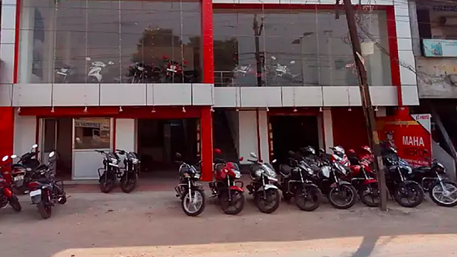 A two-wheeler showroom