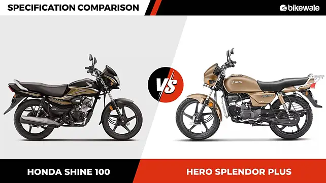 Honda Shine 100 vs Hero Splendor Plus: Specification Comparison Honda Shine 100 vs Hero Splendor Plus: Specification Comparison