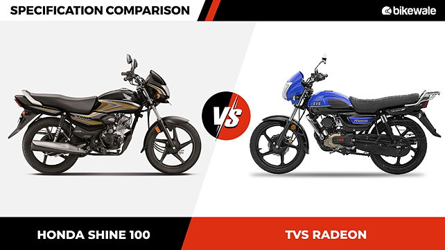 Honda Shine 100 vs TVS Radeon: Specifications Compared