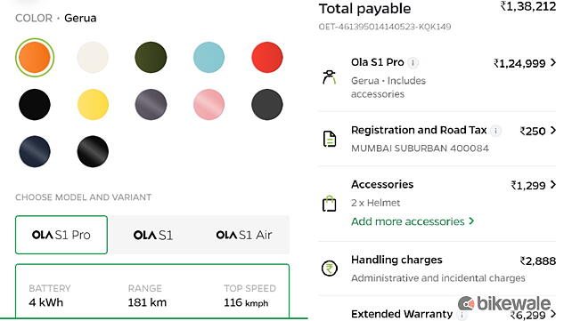 OLA S1 Pro Front View