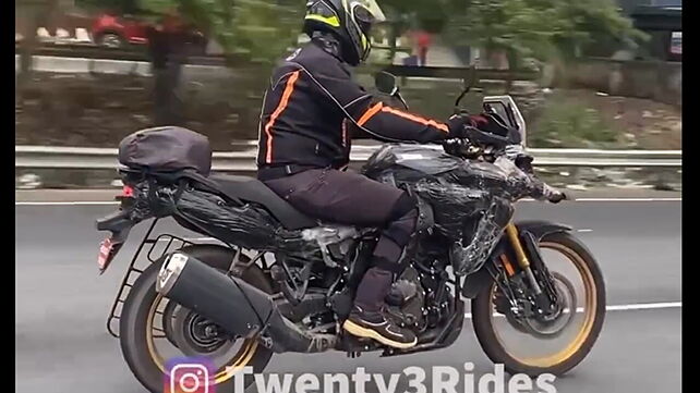 SPOTTED! New spy shots of the Suzuki V-Strom 800DE being tested in India