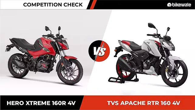 Hero Rtr Hero Xtreme 160R 4V vs TVS Apache RTR 160 4V: Competition Check - BikeWale