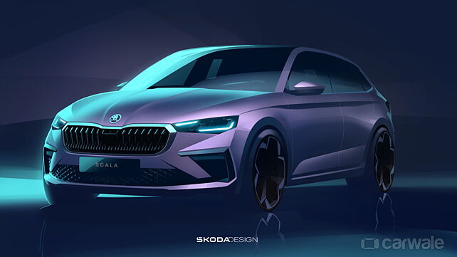 Updated Skoda Scala teased; will premiere on 1 August