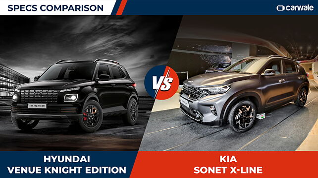 Hyundai Venue Knight Edition vs. Kia Sonet X-Line – Spec comparison