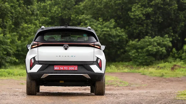 Tata Nexon EV Facelift Rear View Tata Nexon EV Facelift Rear View