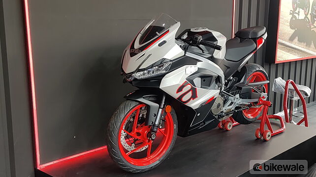 Aprilia RS457 showcased at ongoing MotoGP in India 