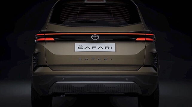 Tata Safari facelift rear profile teased