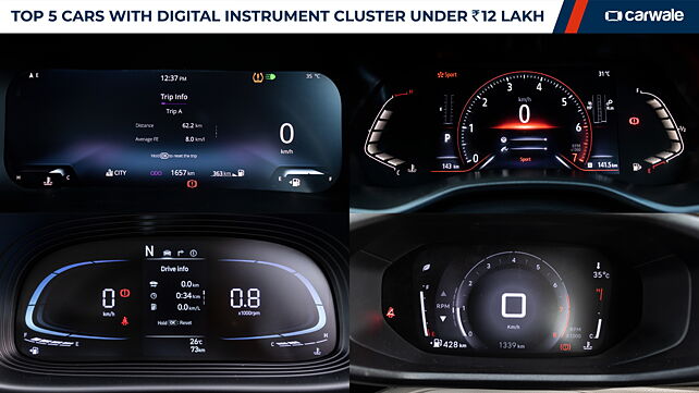 Top 5 cars with digital instrument cluster under Rs. 12 lakh