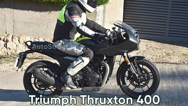 Triumph Speed 400-based Thruxton 400 cafe racer spied testing 