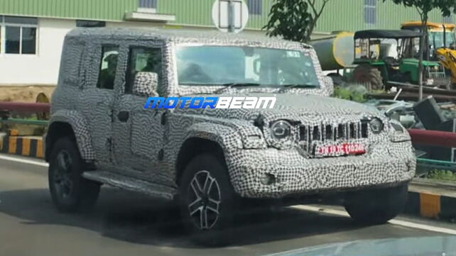 Mahindra Thar five-door spied with new alloy wheels