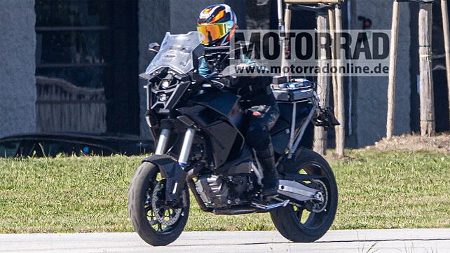 KTM 1390 SMT spotted testing with a new engine
