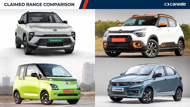 Tata Punch EV range comparison: Tiago EV, Comet EV, and more