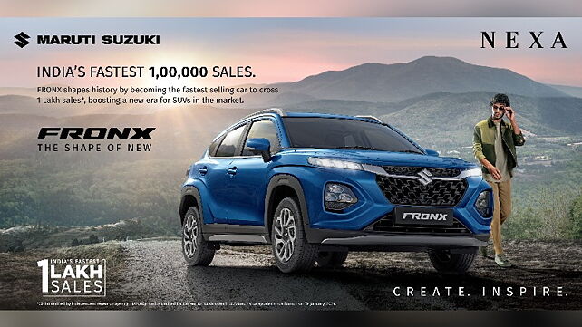 Maruti Suzuki Fronx surpasses 1 lakh unit sales milestone in India